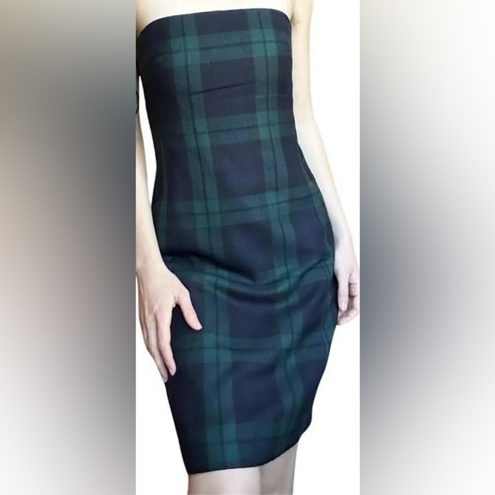 Ralph by Ralph Lauren tartan strapless dress size 4
